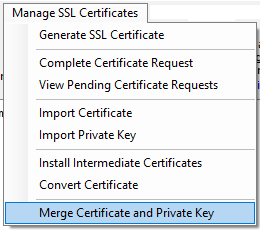 Scal certyfikat i klucz prywatny
