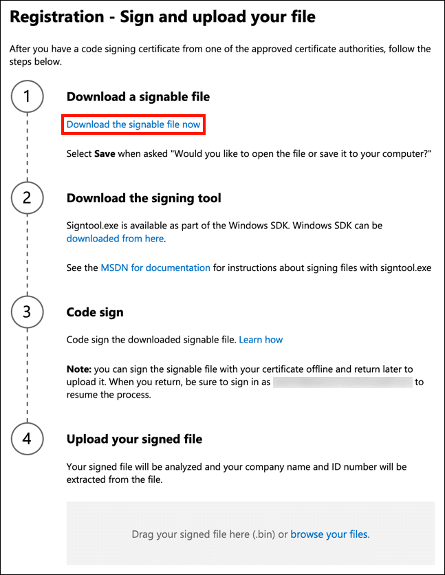 Download a signable file