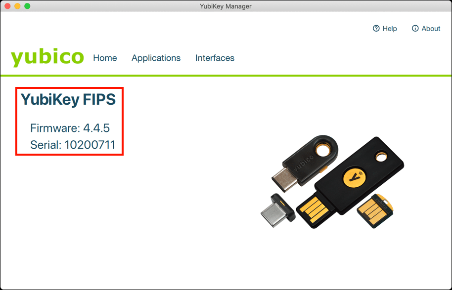 Gestionnaire YubiKey