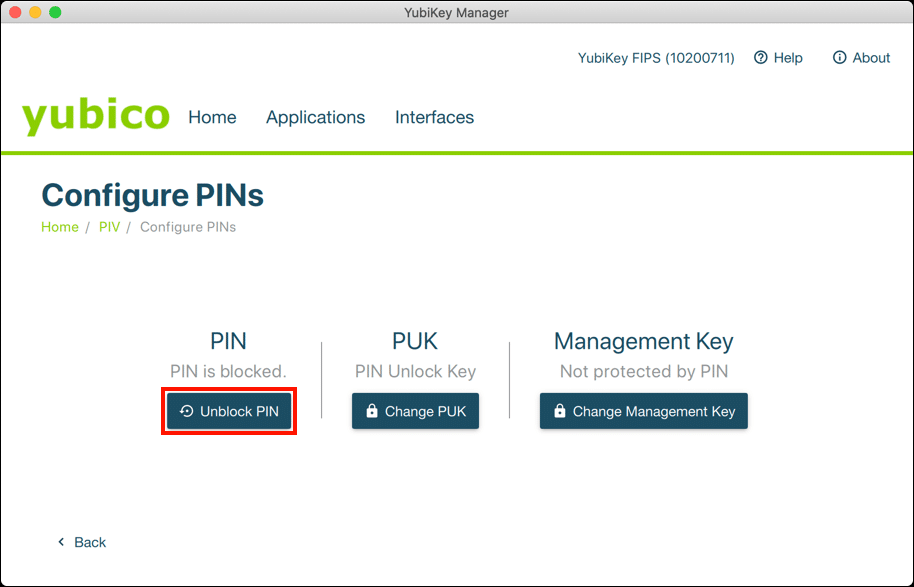 Débloquer le code PIN
