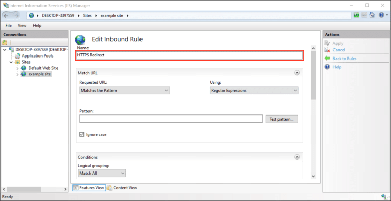 Redirect HTTP to HTTPS with Windows IIS 10 - SSL.com