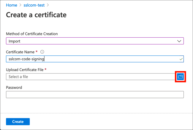 Télécharger le fichier de certificat