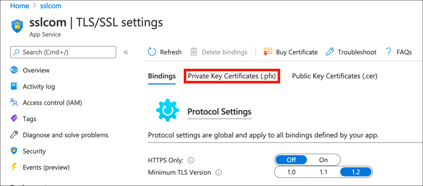 Private Key-certificaten (.pfx)