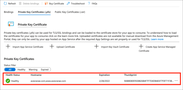 Install an SSL/TLS Certificate in Microsoft Azure App Service/Web Apps ...