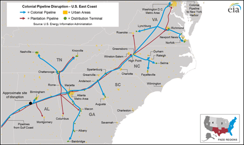 Unterbrechung der kolonialen Pipeline