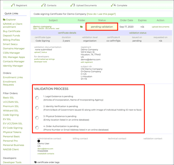 Validation Process for Document Signing, Code Signing, and EV Code ...