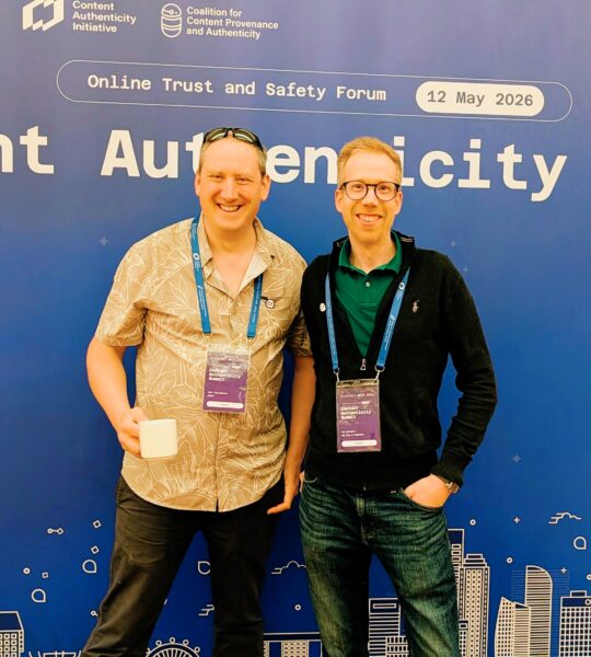 Adobe’s John Collomosse, Sr. Principal Scientist with SSL’s Dominique Guinard, Director of Product, Content Authenticity and IoT